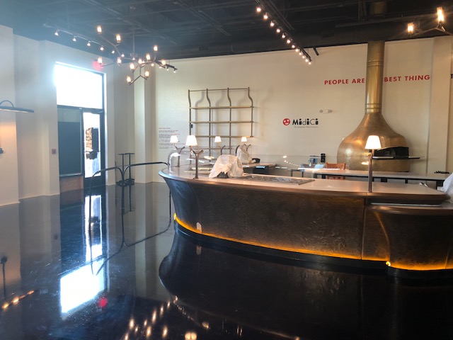 Black Stained & Highly Polished Concrete Floors in New Hampshire