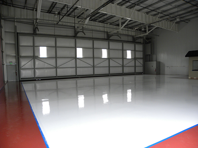 Concrete Garage Floor Colored Staining & Polishing in Massachusetts CT RI NH