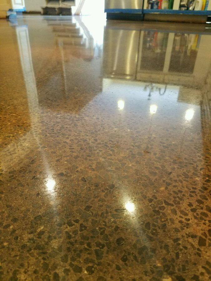 Shiny Stained/Polished Concrete Floors in Rhode Island