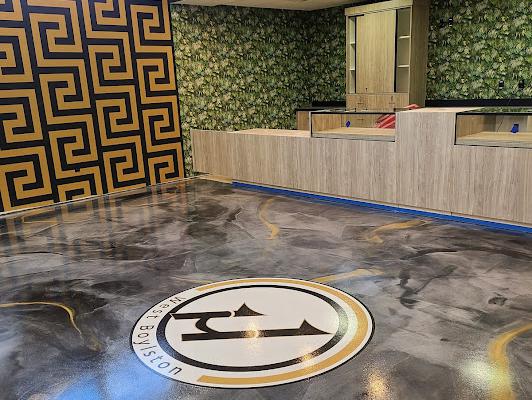 Concrete Floor Polishing & Epoxy Floors With Business Logo Inlay